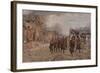 English Brigade Entering Village of Neuve Chapelle, Near Calais, after Clashes of March 1915-null-Framed Giclee Print