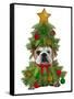 English Bulldog, Christmas Tree Costume-Fab Funky-Framed Stretched Canvas