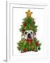 English Bulldog, Christmas Tree Costume-Fab Funky-Framed Art Print