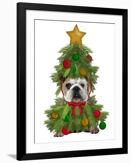 English Bulldog, Christmas Tree Costume-Fab Funky-Framed Art Print