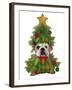 English Bulldog, Christmas Tree Costume-Fab Funky-Framed Art Print