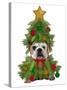 English Bulldog, Christmas Tree Costume-Fab Funky-Stretched Canvas