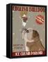 English Bulldog Ice Cream-Fab Funky-Framed Stretched Canvas