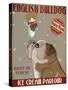 English Bulldog Ice Cream-Fab Funky-Stretched Canvas