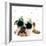 English Bulldog Lying Down Wearing Christmas Glasses-null-Framed Photographic Print