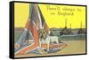 English Bulldog on Union Jack-null-Framed Stretched Canvas