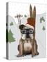 English Bulldog, Skiing-Fab Funky-Stretched Canvas