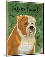 English Bulldog (tan and white)-John W^ Golden-Mounted Art Print