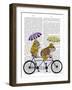 English Bulldog Tandem-Fab Funky-Framed Art Print