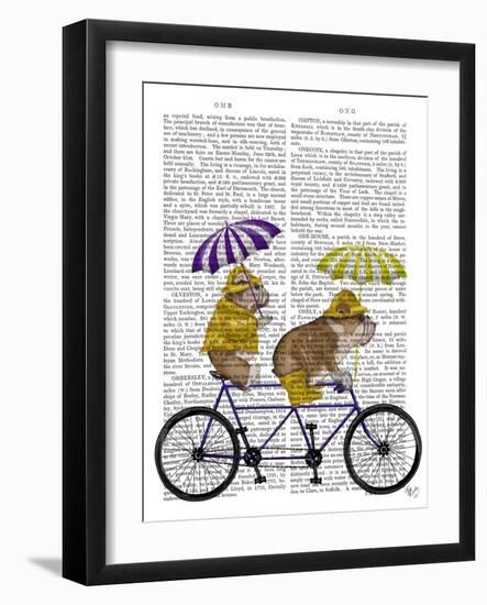 English Bulldog Tandem-Fab Funky-Framed Art Print