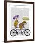 English Bulldog Tandem-Fab Funky-Framed Art Print