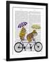 English Bulldog Tandem-Fab Funky-Framed Art Print