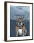 English Bulldog with Stonehenge-Barruf-Framed Art Print