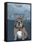 English Bulldog with Stonehenge-Barruf-Framed Stretched Canvas