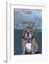 English Bulldog with Stonehenge-Barruf-Framed Art Print