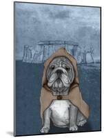 English Bulldog with Stonehenge-Barruf-Mounted Art Print