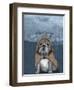 English Bulldog with Stonehenge-Barruf-Framed Art Print