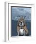 English Bulldog with Stonehenge-Barruf-Framed Art Print