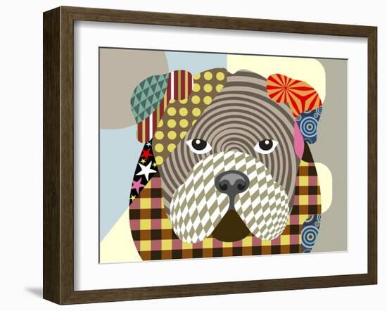 English Bulldog-Adefioye Lanre-Framed Giclee Print