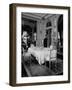 English Butler Giving Last Minute Instructions to the First Footman-null-Framed Photographic Print