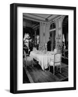 English Butler Giving Last Minute Instructions to the First Footman-null-Framed Photographic Print