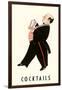 English Butler with Martini Shaker-null-Framed Art Print