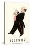 English Butler with Martini Shaker-null-Stretched Canvas