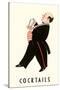 English Butler with Martini Shaker-null-Stretched Canvas