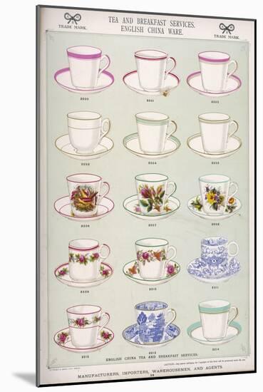 English China Tea and Breakfast Services-null-Mounted Art Print