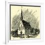 English Church at Chamouni Switzerland-null-Framed Giclee Print