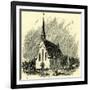 English Church at Chamouni Switzerland-null-Framed Giclee Print