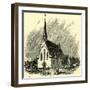 English Church at Chamouni Switzerland-null-Framed Giclee Print