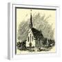 English Church at Chamouni Switzerland-null-Framed Giclee Print