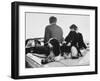 English Cocker Freckles on Campaign Trail in Indiana with Robert F. Kennedy and Son, Michael-Bill Eppridge-Framed Photographic Print