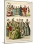 English Costume 1500-1550-Albert Kretschmer-Mounted Giclee Print