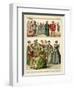 English Costume 1500-1550-Albert Kretschmer-Framed Giclee Print