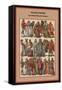 English Costume First Half of the XV Century-Friedrich Hottenroth-Framed Stretched Canvas