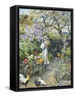 English Cottage Garden-William Stephen Coleman-Framed Stretched Canvas