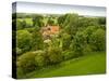 English Cottage in the Countryside-Tim Kahane-Stretched Canvas