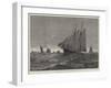 English Cruisers with the North Sea Trawl-Fishing Fleet-null-Framed Giclee Print