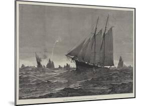 English Cruisers with the North Sea Trawl-Fishing Fleet-null-Mounted Giclee Print