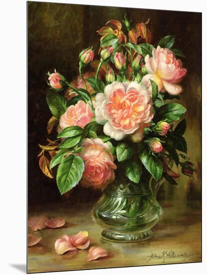 English Elegance Roses in a Glass-Albert Williams-Mounted Giclee Print