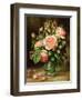 English Elegance Roses in a Glass-Albert Williams-Framed Giclee Print