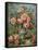 English Elegance Roses in a Silver Vase-Albert Williams-Framed Stretched Canvas