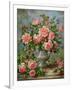 English Elegance Roses in a Silver Vase-Albert Williams-Framed Giclee Print