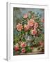 English Elegance Roses in a Silver Vase-Albert Williams-Framed Giclee Print