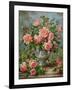 English Elegance Roses in a Silver Vase-Albert Williams-Framed Giclee Print