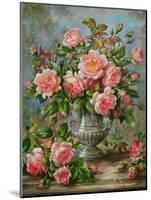 English Elegance Roses in a Silver Vase-Albert Williams-Mounted Giclee Print