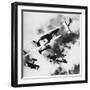 English Engage in Deadly Combat Against German Fokker-null-Framed Photographic Print