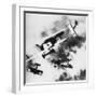 English Engage in Deadly Combat Against German Fokker-null-Framed Photographic Print